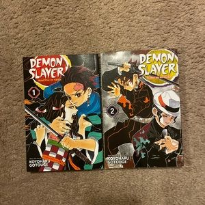 Demon slayer manga, vol 1 & 2